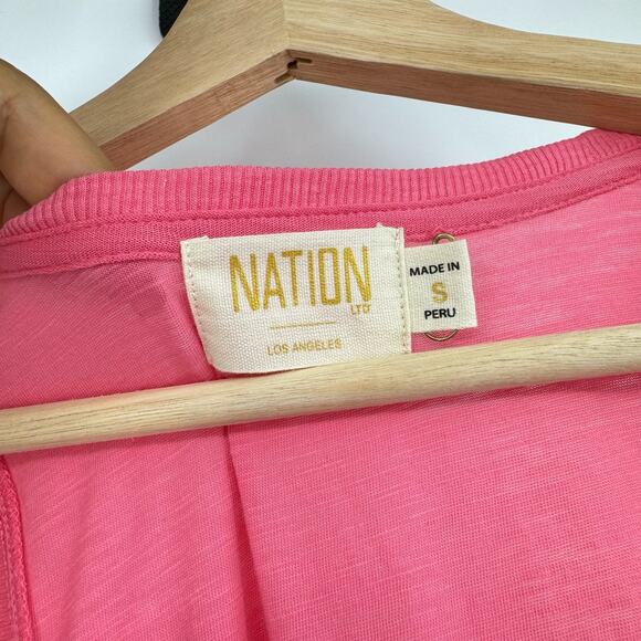 Nation LTD | Pima Cotton Tank Dress in Flamingo Pink S - Picture 5 of 11